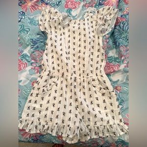 Flowered jumper janie & jack sz 8 buttons in back